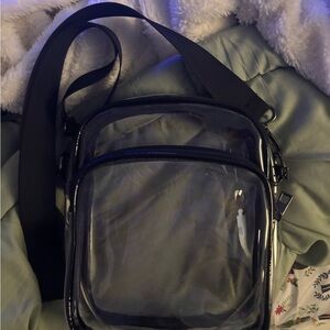 Transparent Black Crossbody Bag
